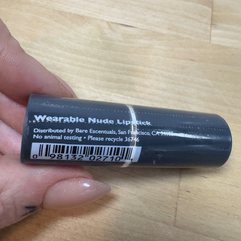 RARE Bare Escentuals i.d. Wearable Nude Lipstick 0.13oz Creamy Neutral